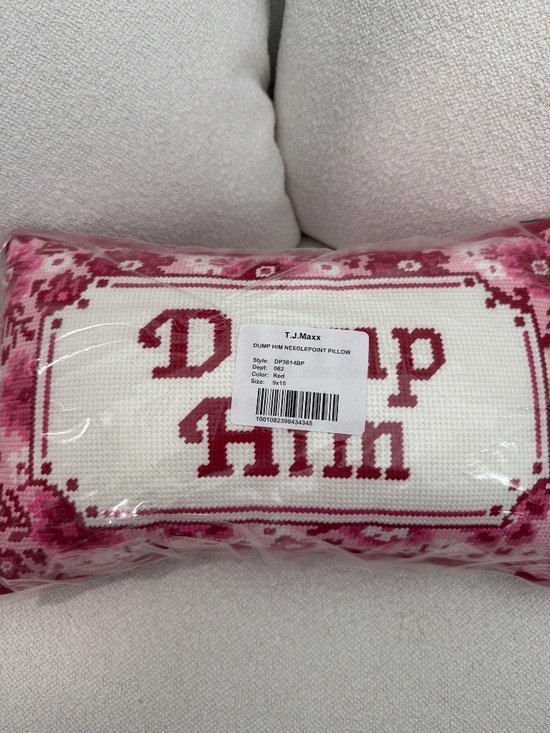 Other - Needlepoint “Dump Him” Throw Pillow